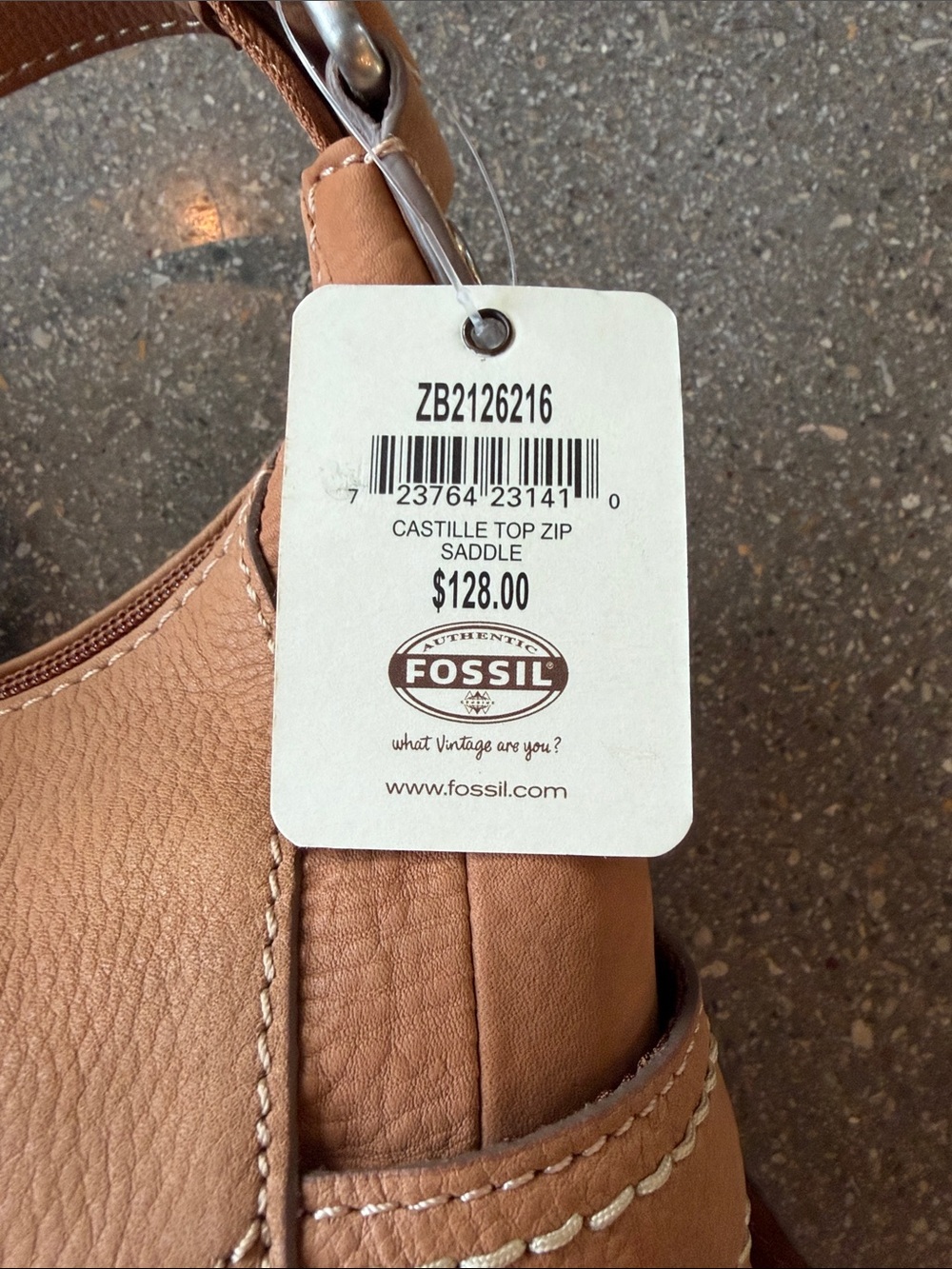 Fossil Tan Leather Shoulder Bag - Picture 6 of 11